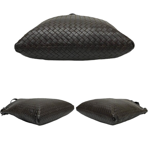 BOTTEGA VENETA Brown Leather Intrecciato Pochette Shoulder Bag - Picture 6 of 9